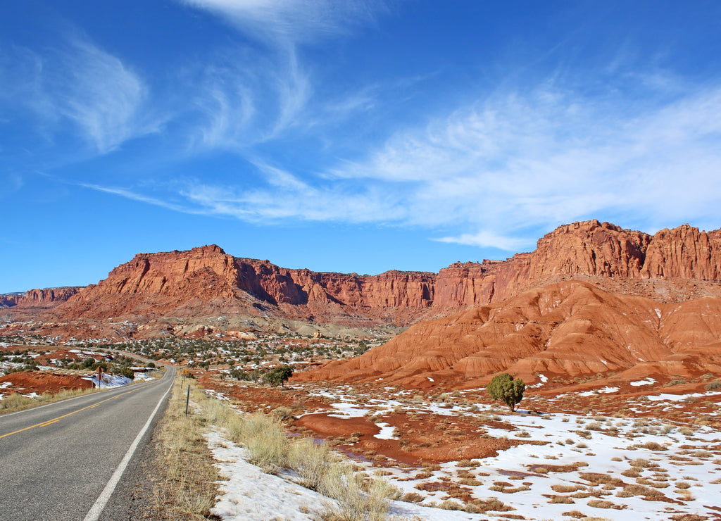 Capitol Reef National Park, Utah, in winter