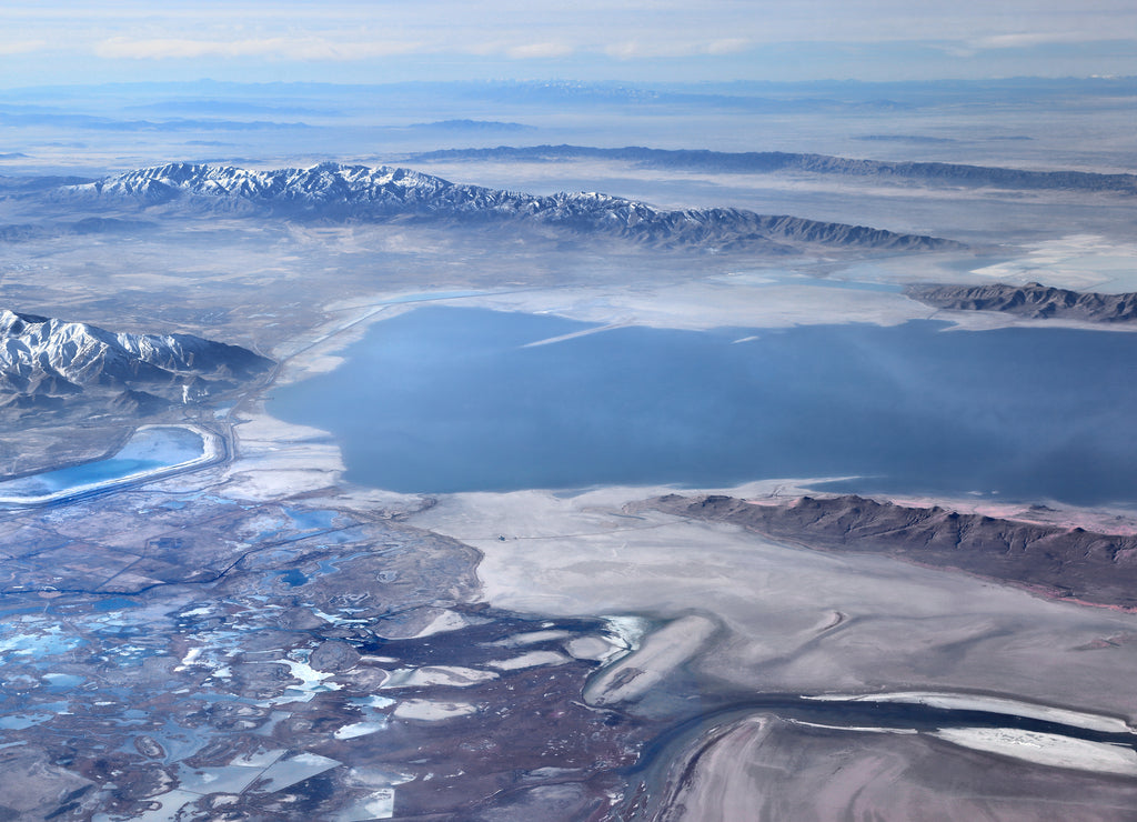 View of the the Great Salt Lake, Utah