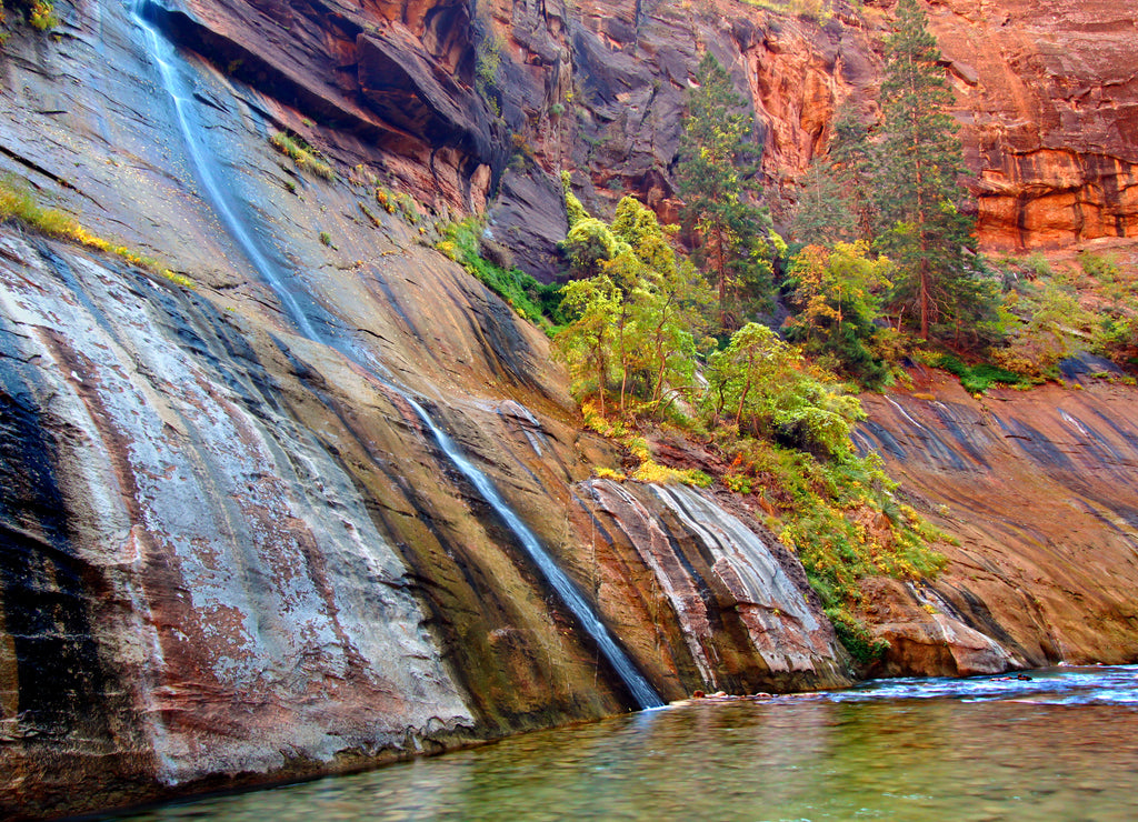 Mystery Falls Zion National Park Utah
