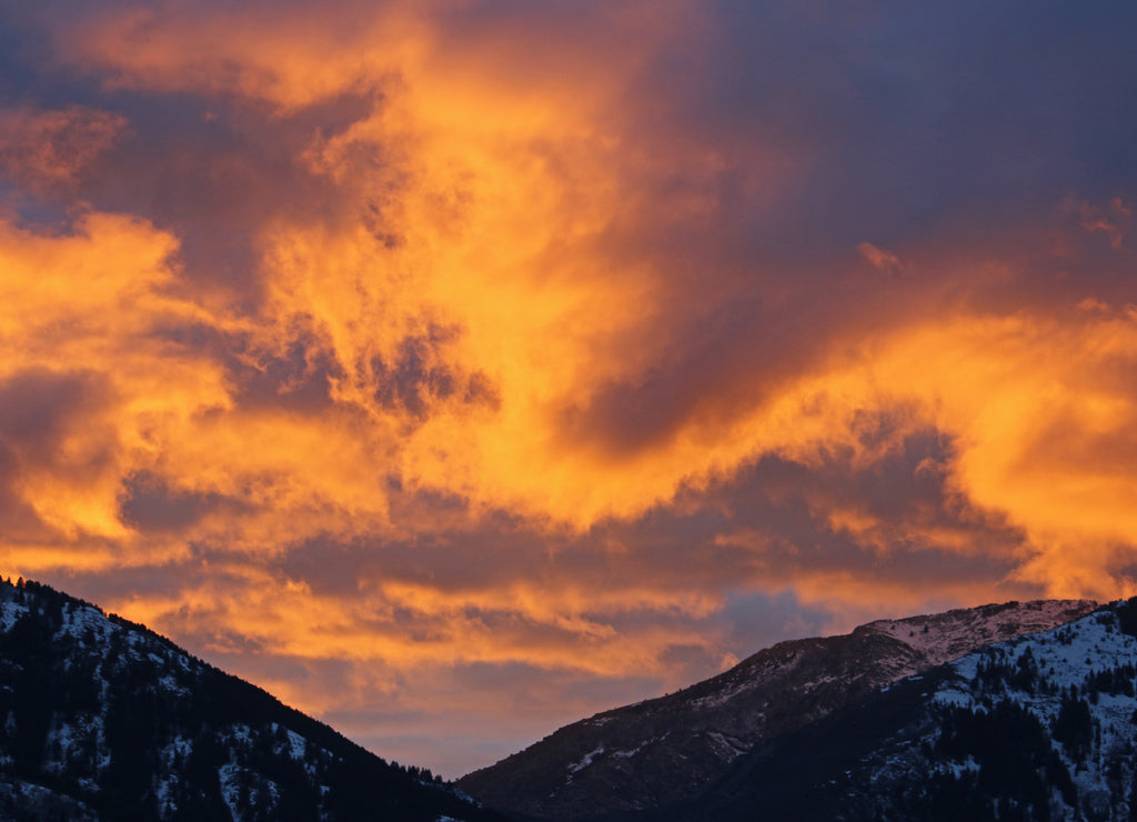 Sunset over the Wasatch Front, Utah