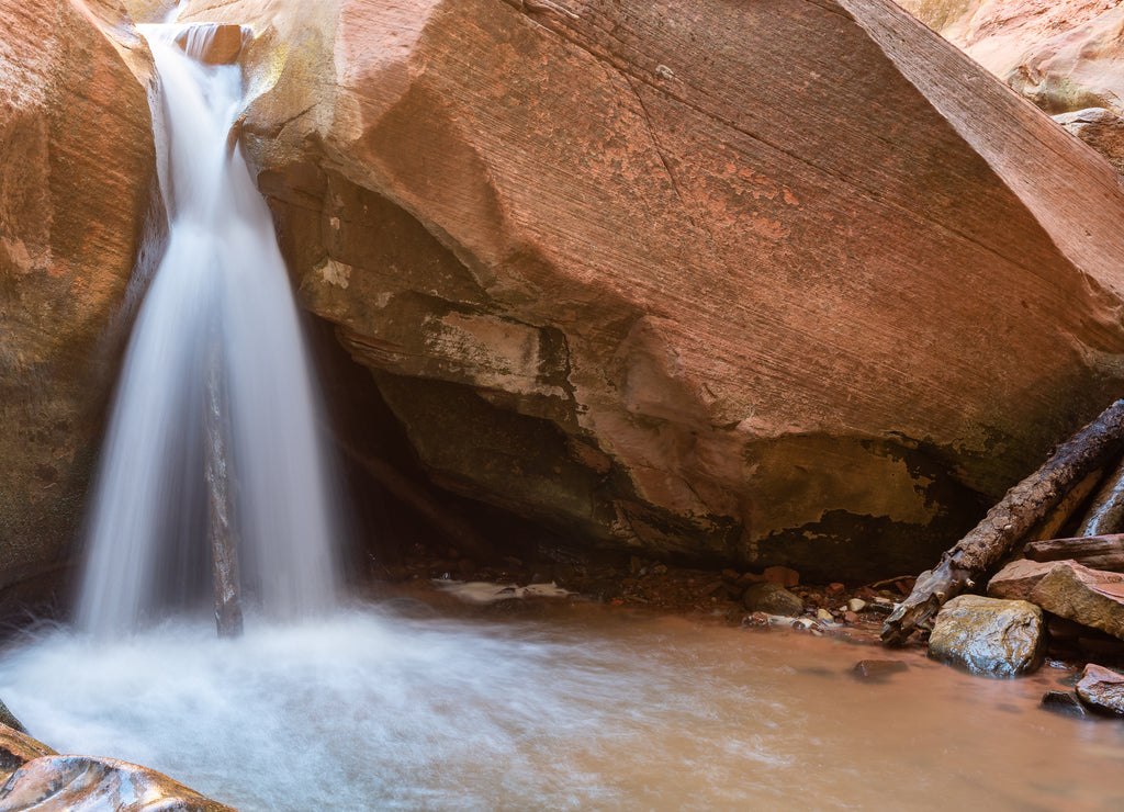 Kanarra creek slot canyon in Zion national park, Utah, USA