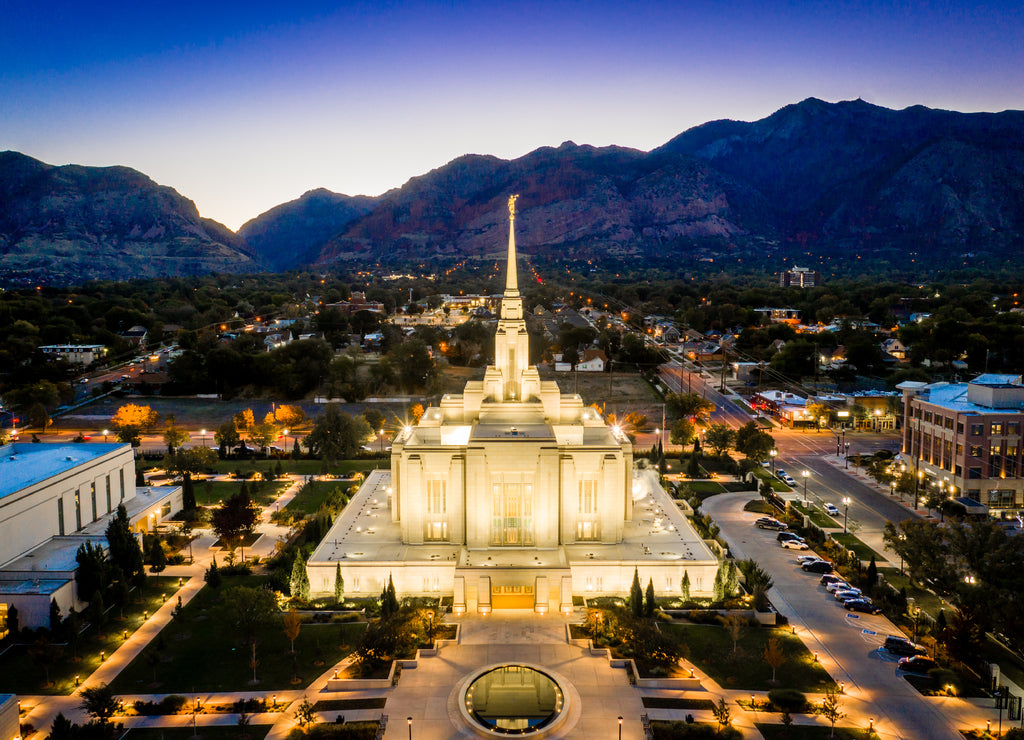 Ogden Utah Temple Downtown Sunrise 3