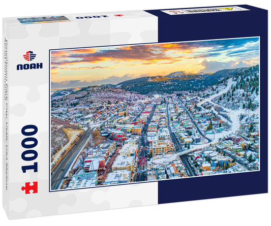Downtown Park City, Utah, USA Skyline Aerial Panorama