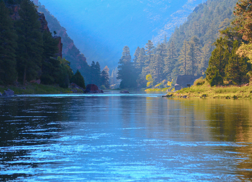 Fly fishing on the Green River below the Flaming Gorge Dam in Utah