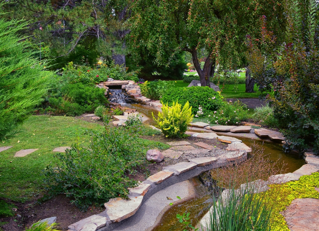 Views from the International Peace Gardens which is a botanical garden located in Jordan Park in Salt Lake City, Utah which was conceived in 1939 and dedicated in 1952. United States