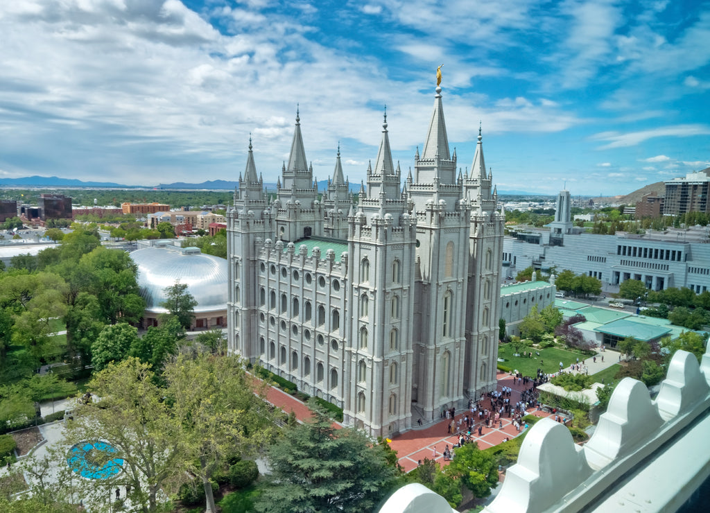 Salt Lake Temple in Salt Lake City, Utah, USA
