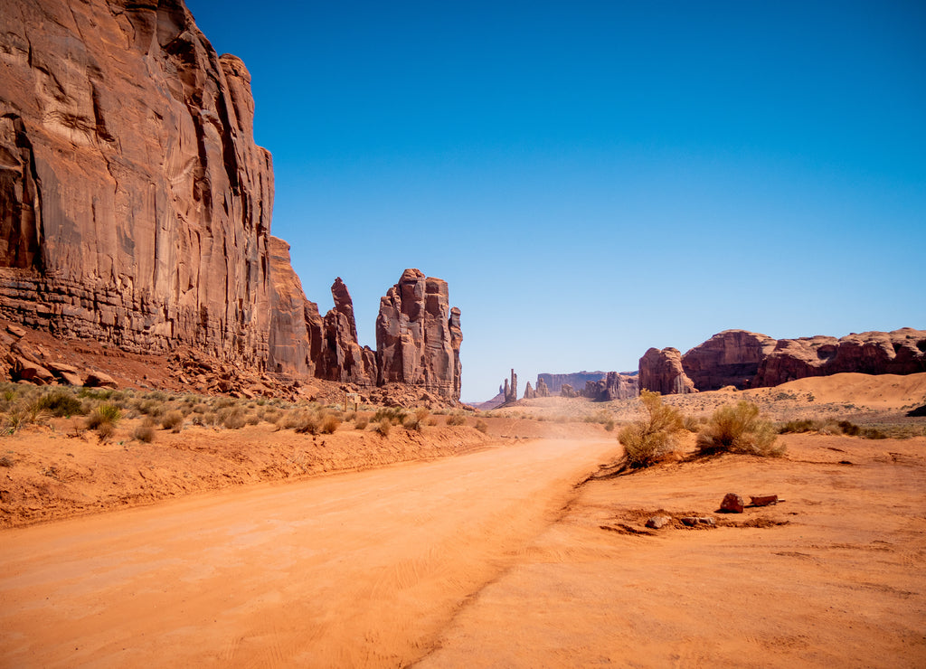 Famous Monument Valley in the desert of Utah - travel photography