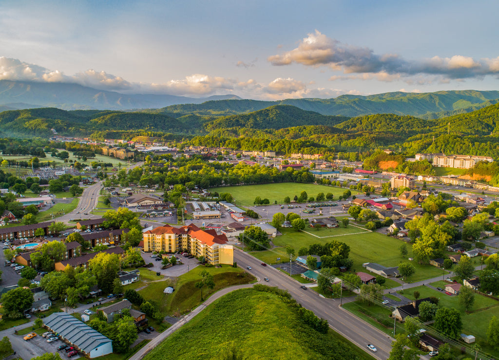 Pigeon Forge and Sevierville Tennessee Drone Aerial