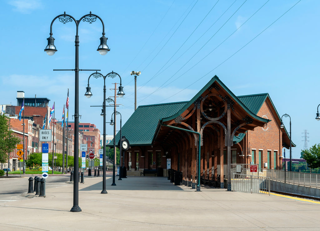 Riverfront bus & train terminal in Nashville, Tennessee, United States of America