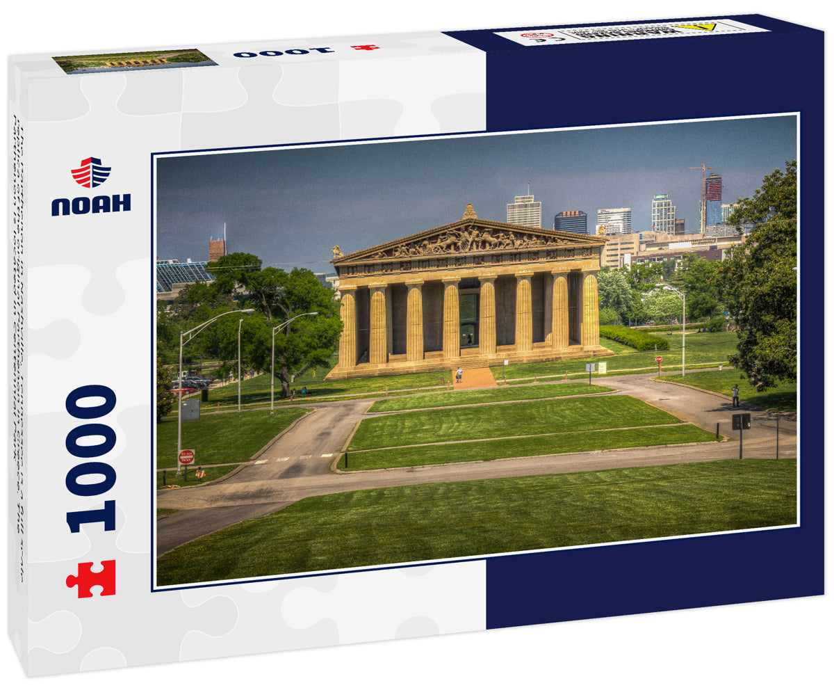 The Parthenon in Nashville, Tennessee is a full scale replica of the original Parthenon in Greece. The Parthenon is located in Centennial Park