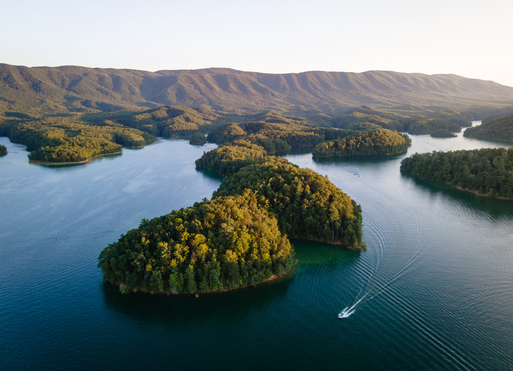 Aerial View of South Holston Lake in Eastern Tennessee