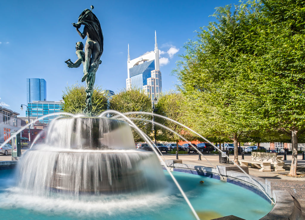 Fountain at the Symphony Place in Nashville, Tennessee