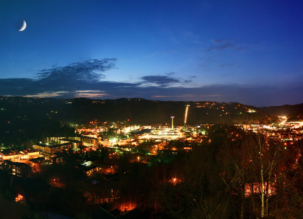 View of Gatlinburg, Tennessee, USA