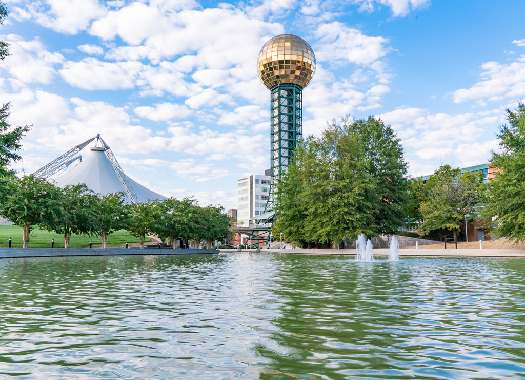 Sunsphere at World's Fair park in downtown Knoxville, Tennessee