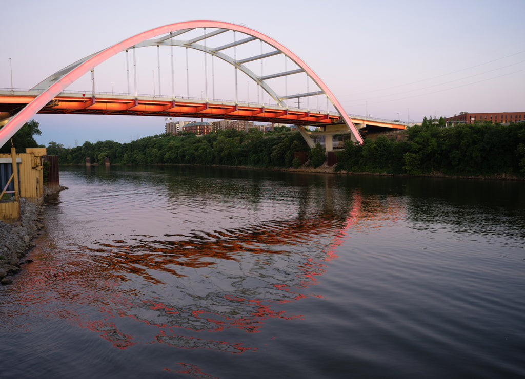 Korean Veterans Blvd Bridge Cumberland River Nashville Tennessee