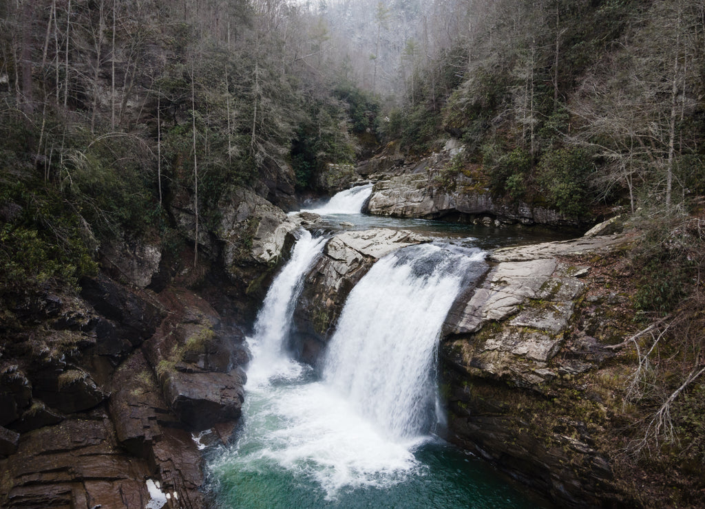 Twisting Falls in the Cherokee National Forest in Tennessee