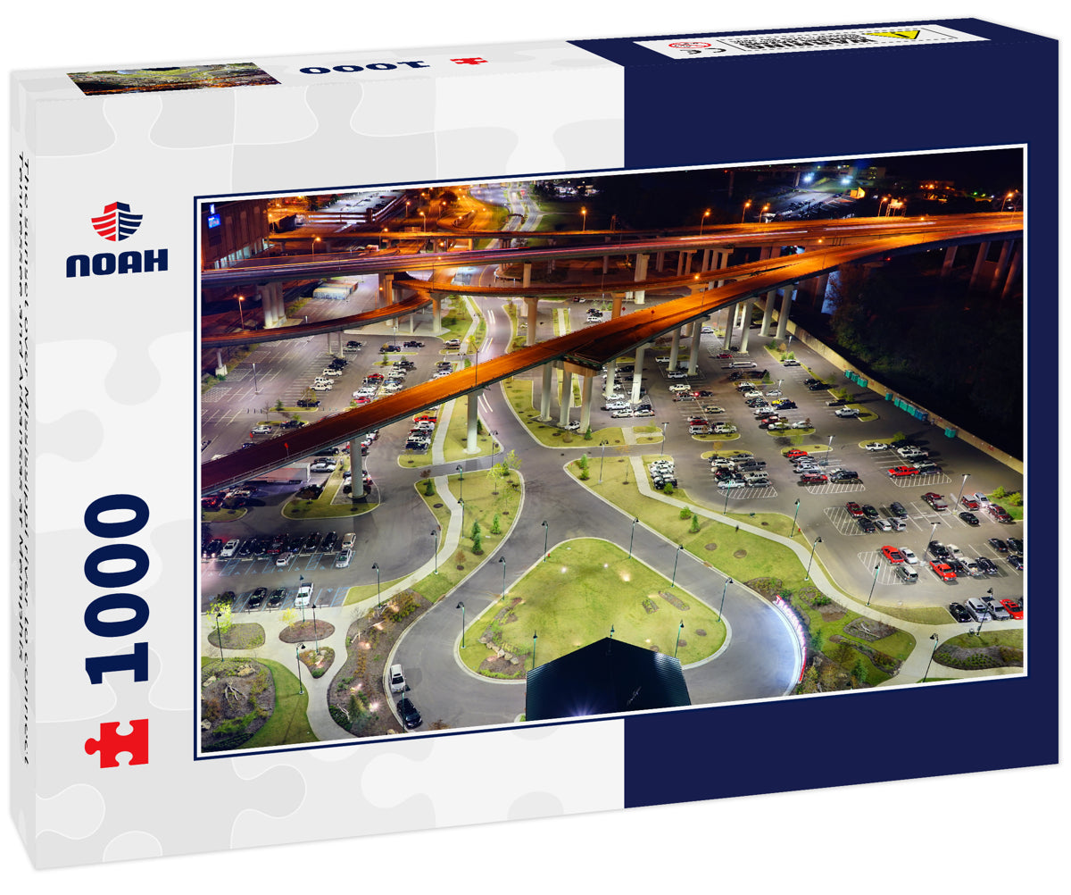 The sunset over Mississippi river to connect Tennessee and Arkansas at Memphis