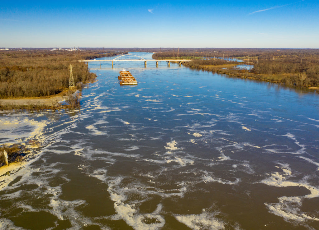 Aerial photo of the Tennessee River