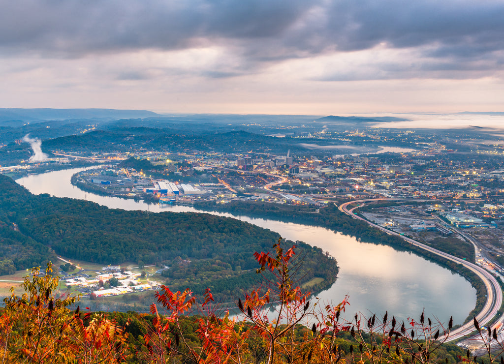 Chattanooga, Tennessee, USA view from Lookout Mountain