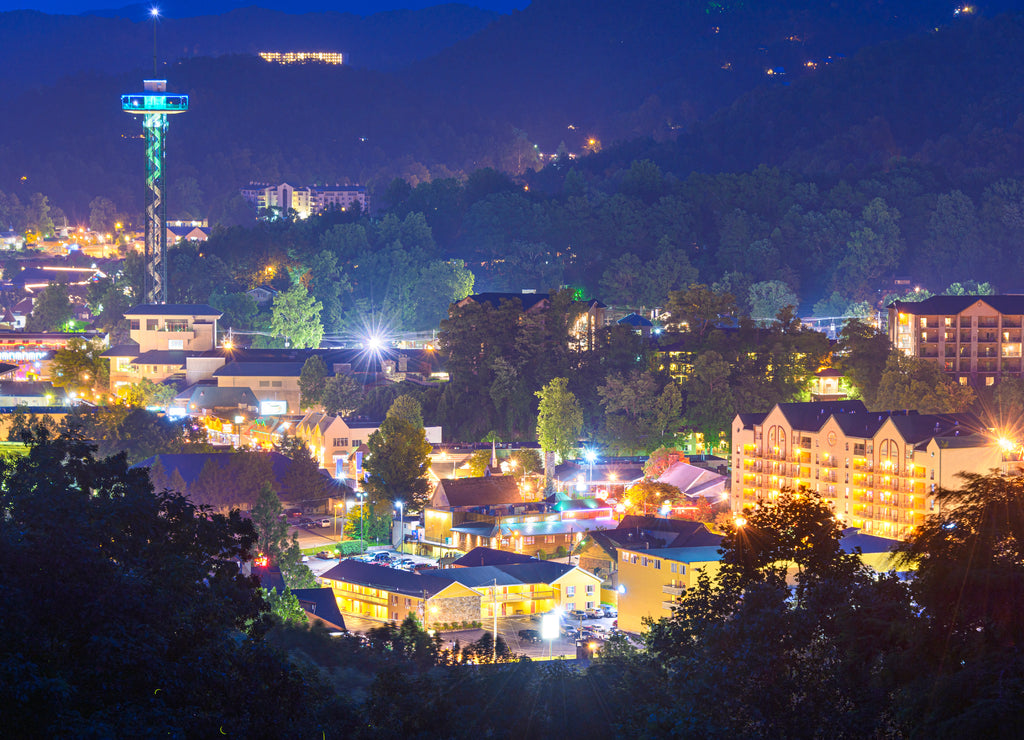 Gatlinburg, Tennessee in the Smoky Mountains