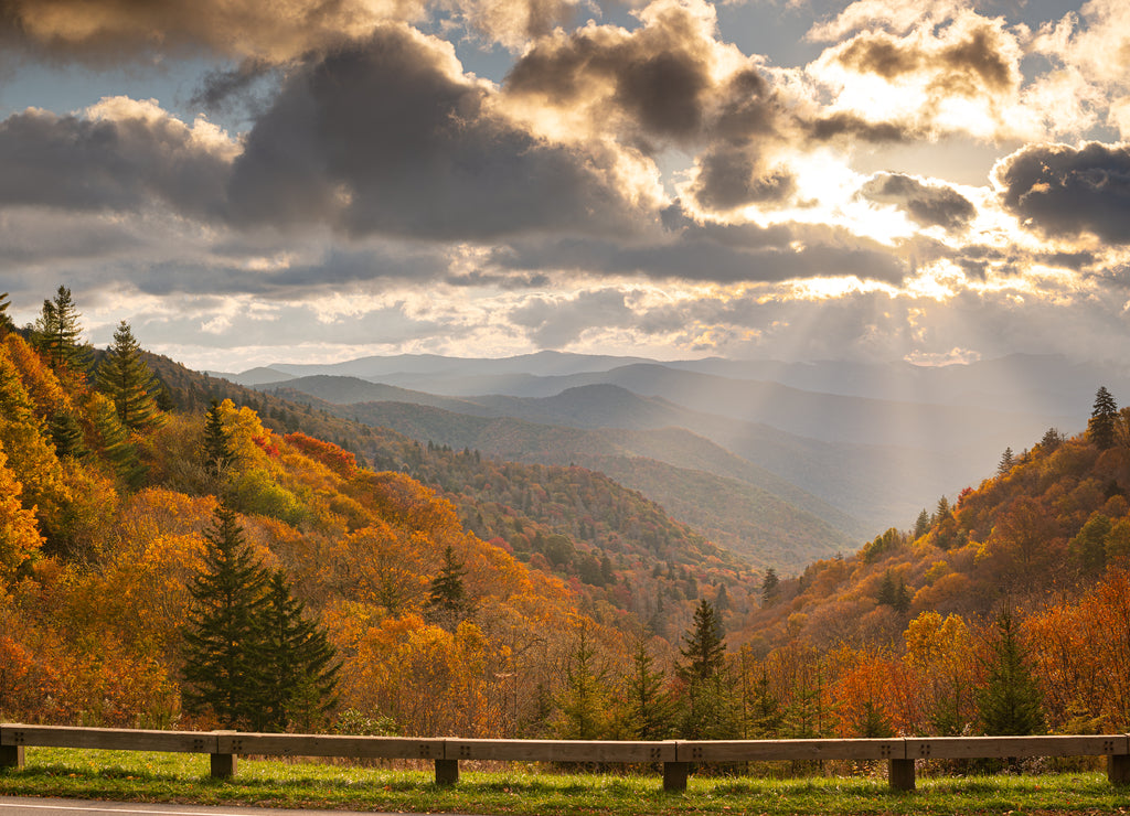 Great Smoky Mountains National Park, Tennessee, USA at the Newfound Pass