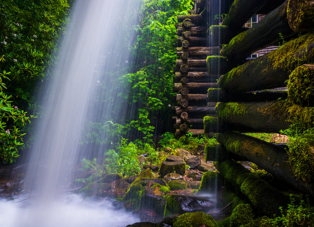 Waterfall at Mingus Mill, Great Smoky Mountains National Park, Tennessee