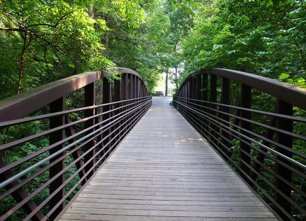 The main wooden bridge near Lost River Cave, Bowling Green, Kentucky, U.S.A