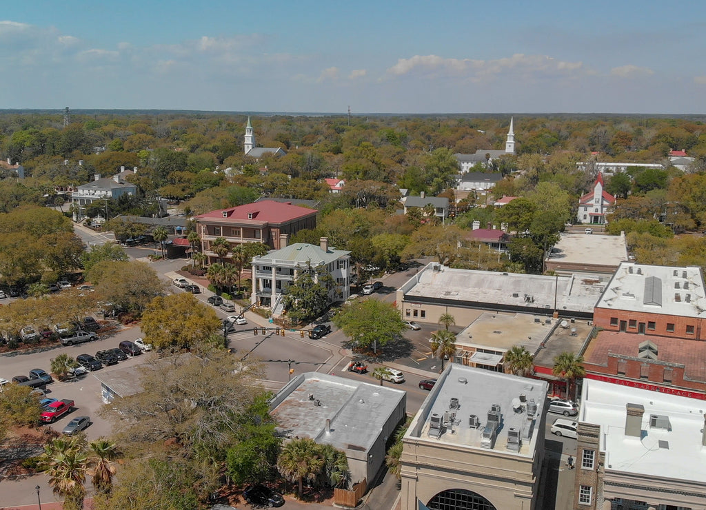 Aerial view of Beaufort, South Carolina