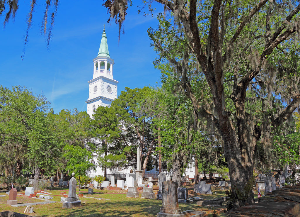 The Anglican parish church of Saint Helena in Beaufort, South Carolina