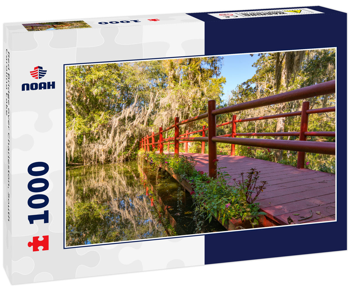 Red Bridge over Charleston, South Carolina Lake