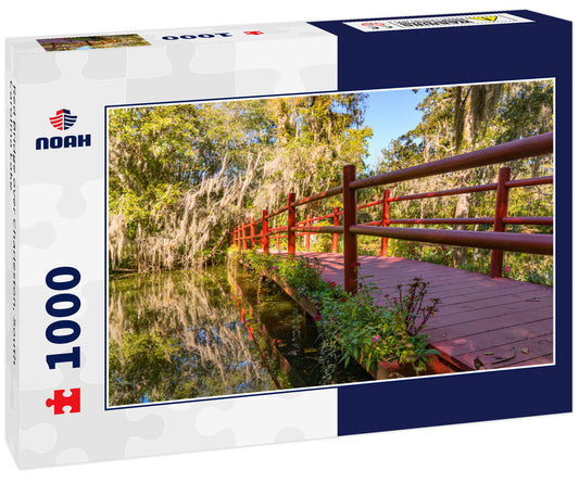 Red Bridge over Charleston, South Carolina Lake