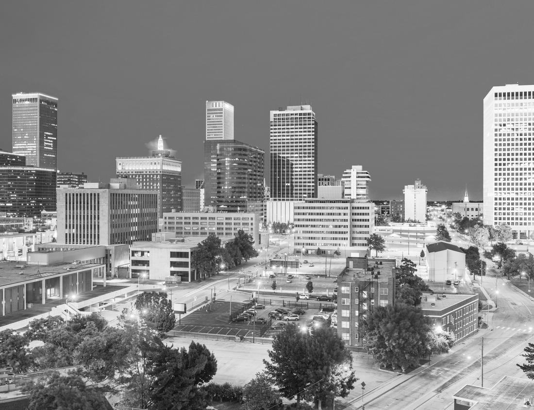 Noah Jigsaw Puzzle Cleveland, Ohio, USA downtown cityscape at dawn in black white 1000 pieces