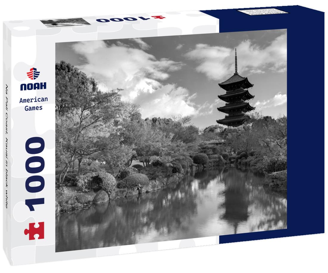 Noah Jigsaw Puzzle Na Pali Coast, Kauai in black white 1000 pieces