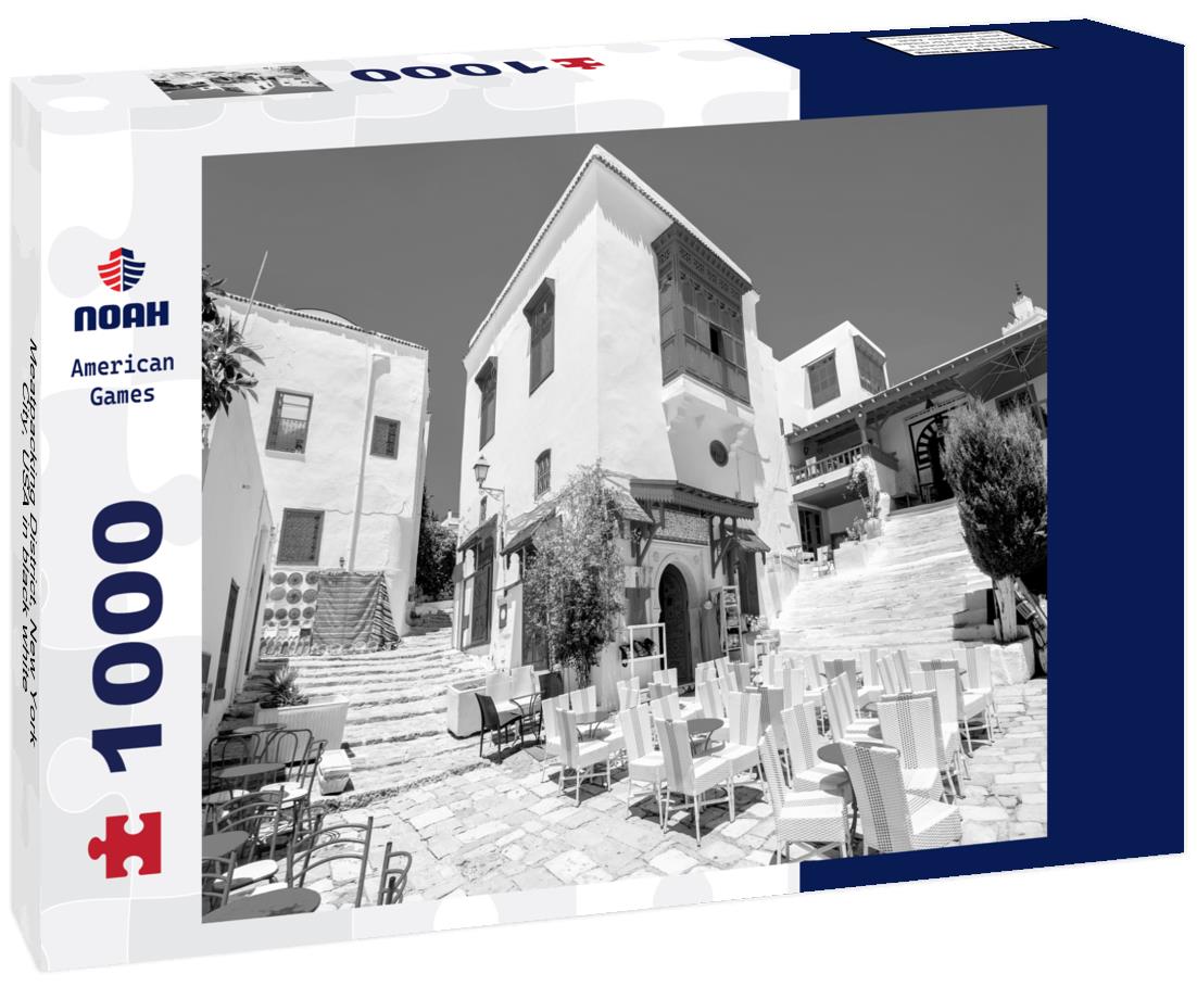 Noah Jigsaw Puzzle Meatpacking District, New York City, USA in black white 1000 pieces