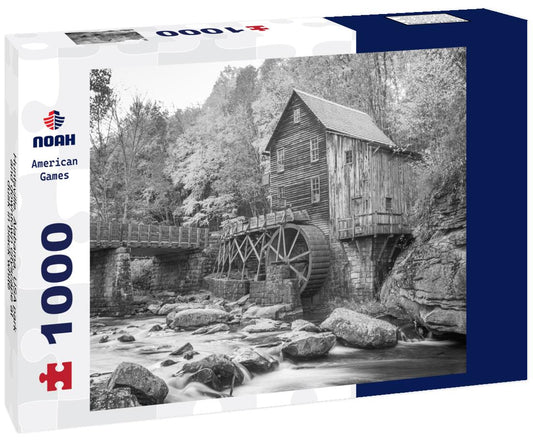 Noah Jigsaw Puzzle Huntsville, Alabama, USA park and downtown cityscape at dusk in black white 1000 pieces