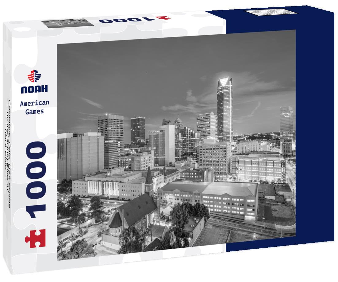 Noah Jigsaw Puzzle Columbus, Ohio, USA skyline on the Scioto River in black white 1000 pieces