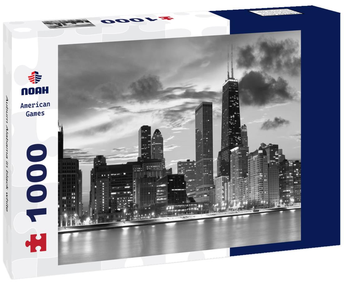 Noah Jigsaw Puzzle Auburn Alabama in black white 1000 pieces