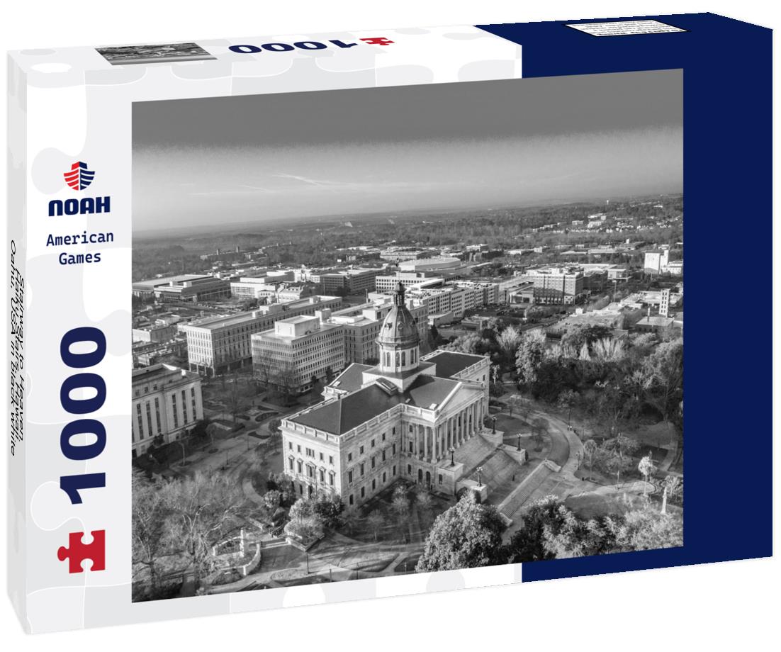 Noah Jigsaw Puzzle Stairway to Heaven, Haiku Stairs, Hawaii, Oahu, USA in black white 1000 pieces