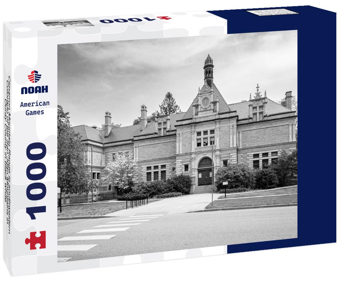 Noah Jigsaw Puzzle Cimarron Mountain Range in southwestern Colorado of the San Juan Mountains in Ouray County in black white 1000 pieces