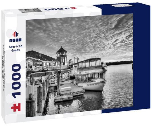 Noah Jigsaw Puzzle Sunrise over Badlands National Park, South Dakota in black white 1000 pieces