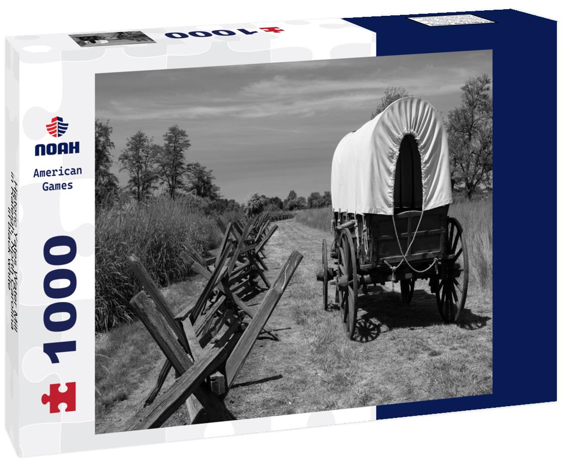 Noah Jigsaw Puzzle Historic Yates Water Mill in Raleigh, North Carolina in black white 1000 pieces