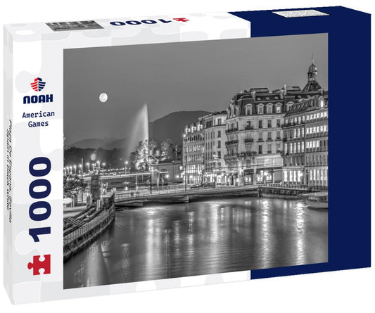 Noah Jigsaw Puzzle Plaza De Espana, Sevilla, Spain in black white 1000 pieces