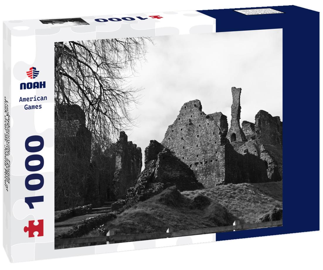 Noah Jigsaw Puzzle Jacksonville, Florida, USA Downtown skyline at dusk over St. Johns River in black white 1000 pieces