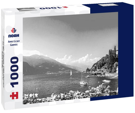 Noah Jigsaw Puzzle Savannah, Georgia, USA cityscape on River Street at dawn in black white 1000 pieces