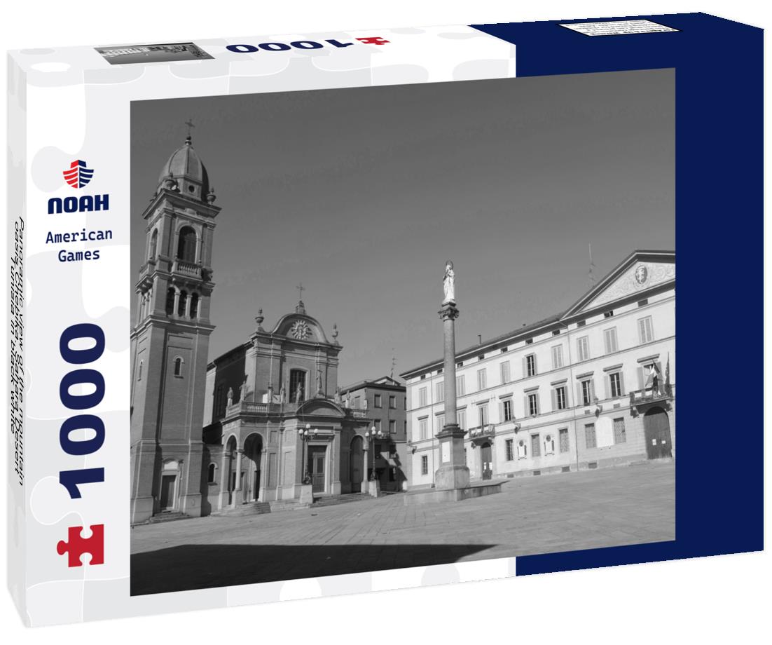 Noah Jigsaw Puzzle Panoramic view of the mountain oasis Chebika. Sahara Desert, Tunisia in black white 1000 pieces