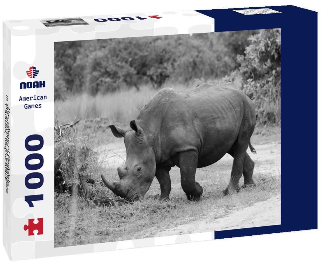 Noah Jigsaw Puzzle The village of Badolato in the province of Catanzaro, Calabria, Italy in black white 1000 pieces