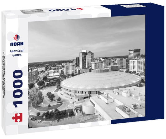 Noah Jigsaw Puzzle Milwaukee, Wisconsin, USA Downtown skyline at dusk in black white 1000 pieces