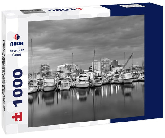 Noah Jigsaw Puzzle View of Notre Dame d'Afrique, a Roman Catholic basilica in Algiers, the capital of Algeria in black white 1000 pieces