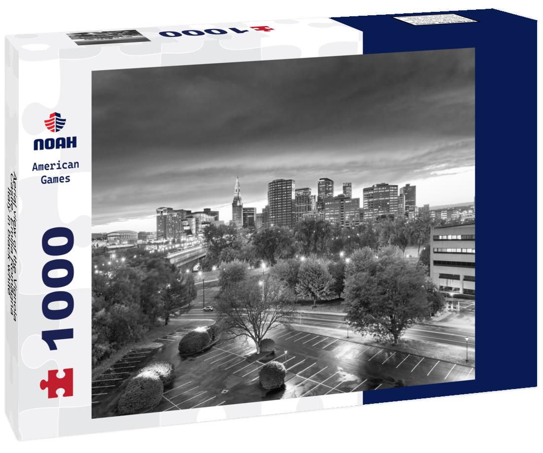 Noah Jigsaw Puzzle Aerial view of the Vignola Castle, Emilia Romagna, Italy in black white 1000 pieces