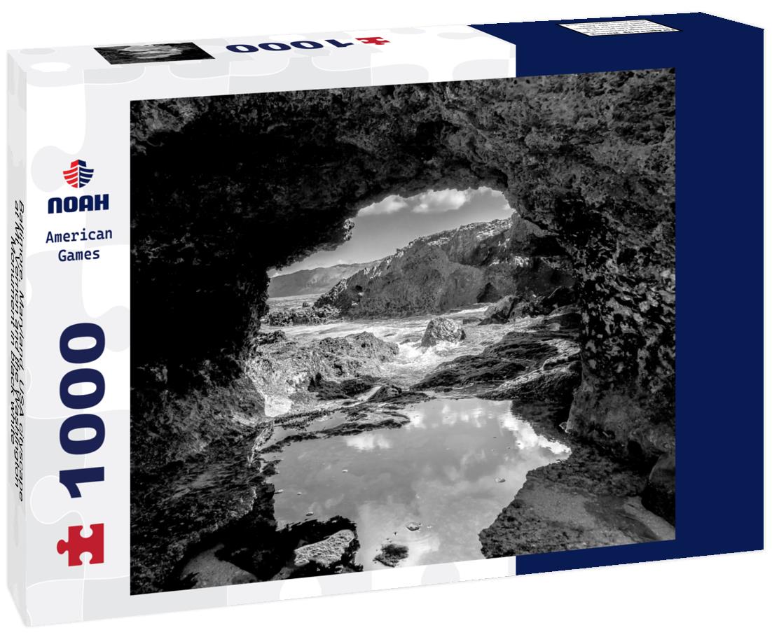 Noah Jigsaw Puzzle Baltimore, Maryland, USA cityscape at Mt. Vernon and the Washington Monument in black white 1000 pieces